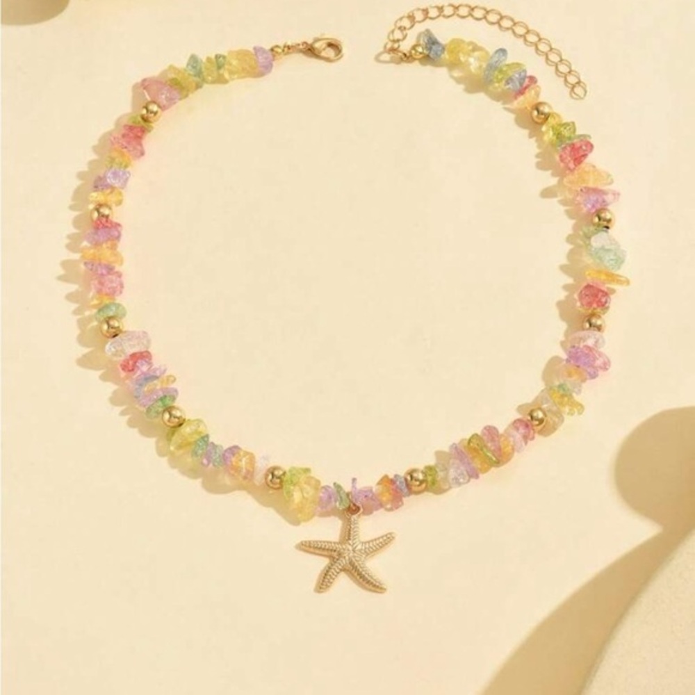 Multicolor Starfish Pendant Necklace
